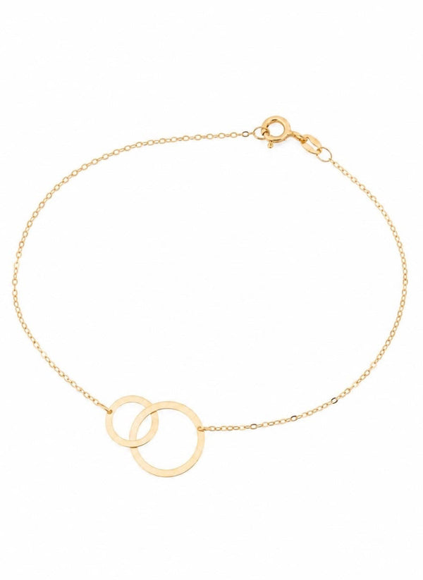 10K Gold Interlocking Circle Bracelet